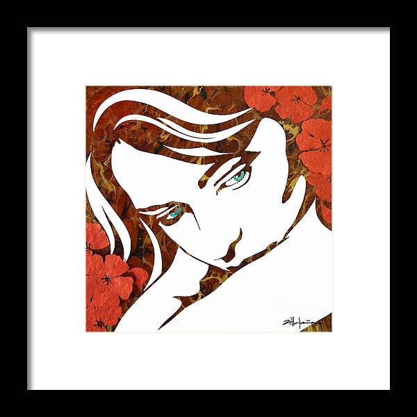 Island Girl Framed Print featuring the painting Island Girl by Marcy Villafana