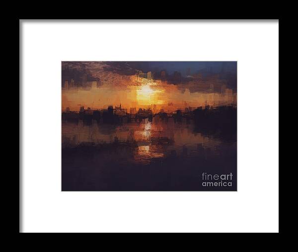 1000 Views Framed Print featuring the photograph Island in the City by Jenny Revitz Soper