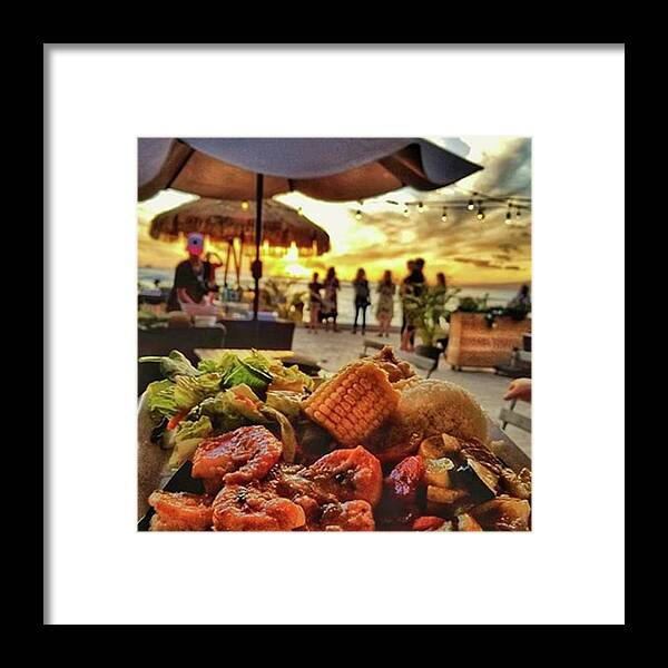 Callingallfoodies Framed Print featuring the photograph Island Inspired Garlic Shrimp!! This by Cheryl Elizabeth Taylor