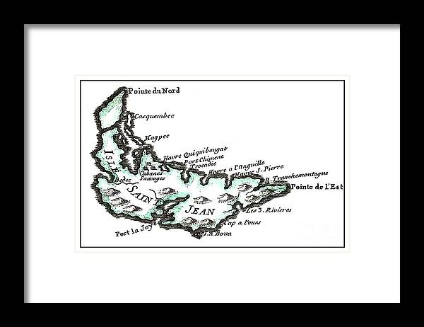 1774 Framed Print featuring the digital art Isles Saint Jean - Prince Edward Island - 1774 by Art MacKay