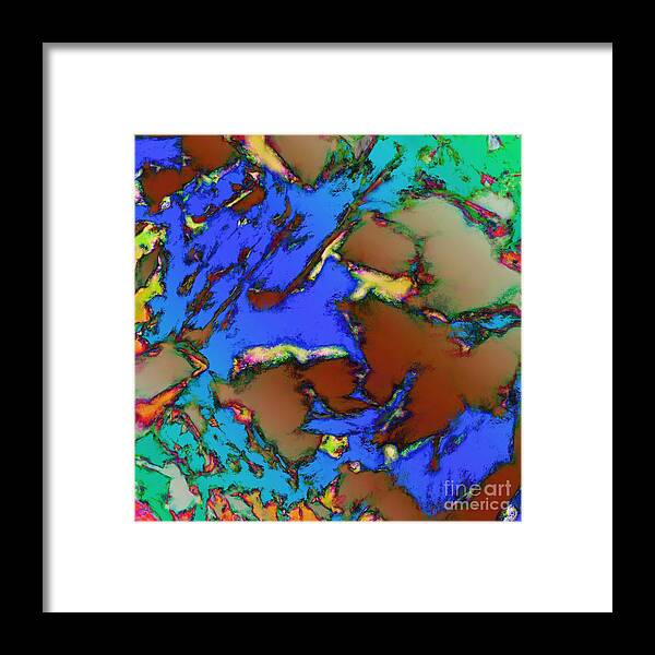 Bright Blues Framed Print featuring the digital art Isolated places 2 by Keith Mills
