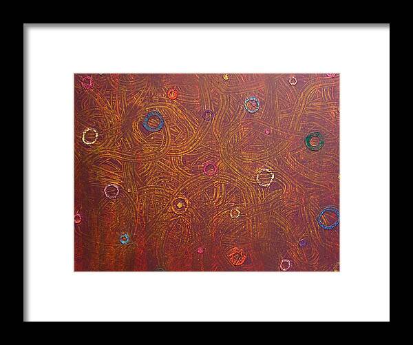 Circles Framed Print featuring the painting It Goes and Goes Again by Jacob Stempky