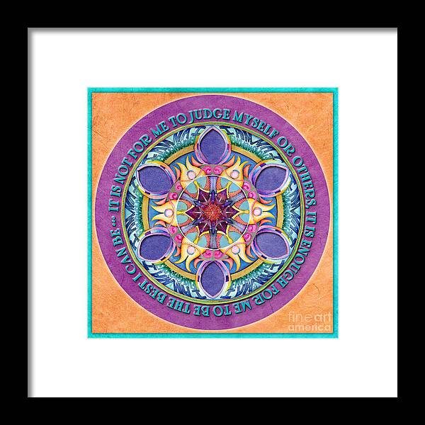 Mandala Framed Print featuring the painting It Is Enough Mandala Prayer by Jo Thomas Blaine