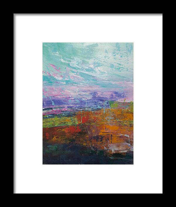 Landscape Framed Print featuring the painting It Rained That Day by Linda Bailey