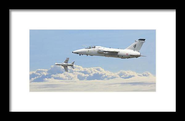 Aircraft Framed Print featuring the digital art Italian Air Force - Ghibli by Pat Speirs