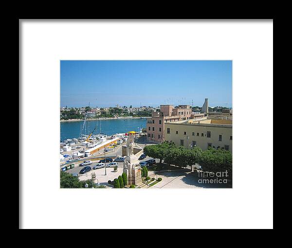 Cityscape Framed Print featuring the photograph Italian Harbor- Brindisi, Apulia by Italian Art