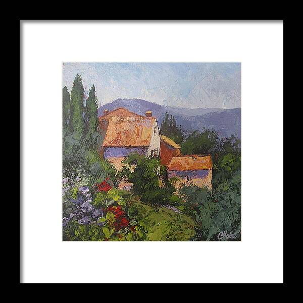 Italy Framed Print featuring the painting Italian Village by Chris Hobel