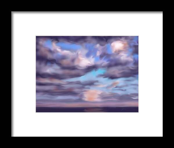 Sky Framed Print featuring the digital art It's Complicated by Jean Pacheco Ravinski