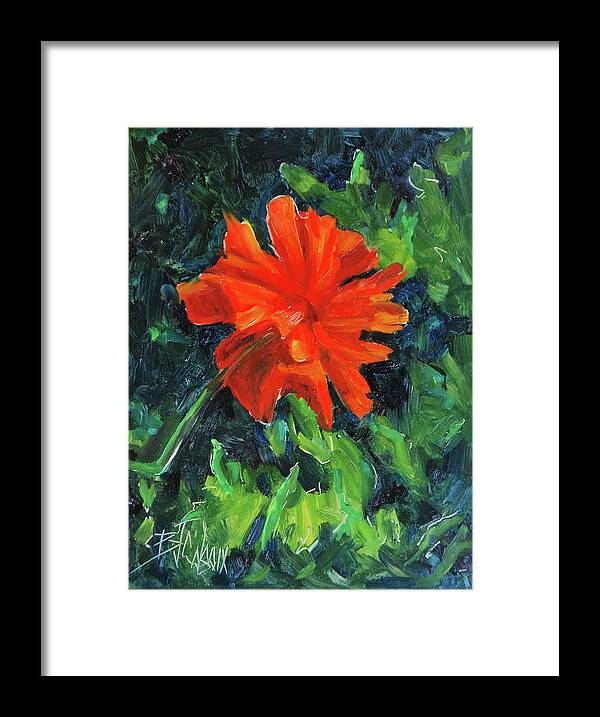 Poppy Framed Print featuring the painting I've Got my Red Dress On by Billie Colson