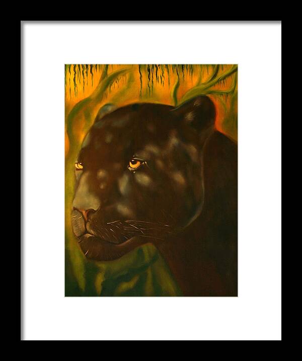 Cat Framed Print featuring the painting Ix Och Khan by Roger Williamson