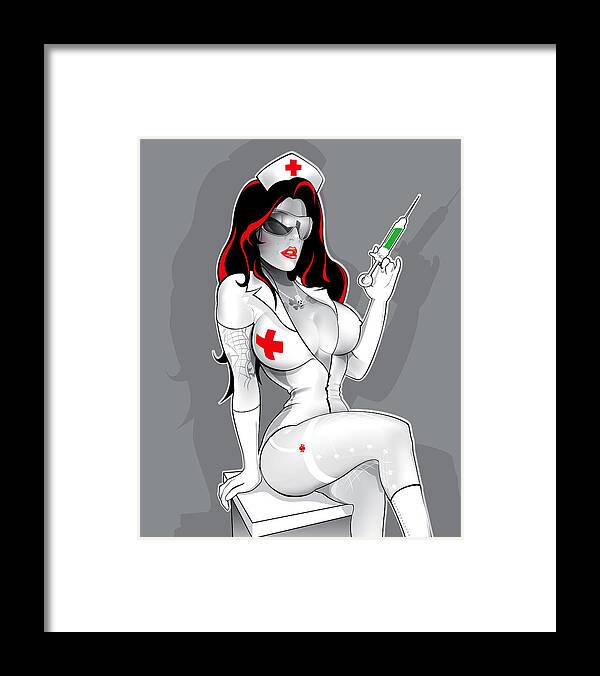 Jessie Deville Framed Print featuring the digital art Jab Time by Brian Gibbs