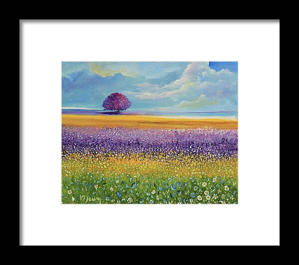 Impressionism Framed Print featuring the painting Jacaranda In The Valley by Alicia Maury