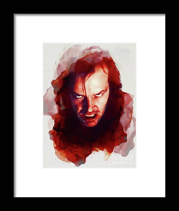 Jack Framed Print featuring the painting Jack Nicholson, The Shining by Esoterica Art Agency