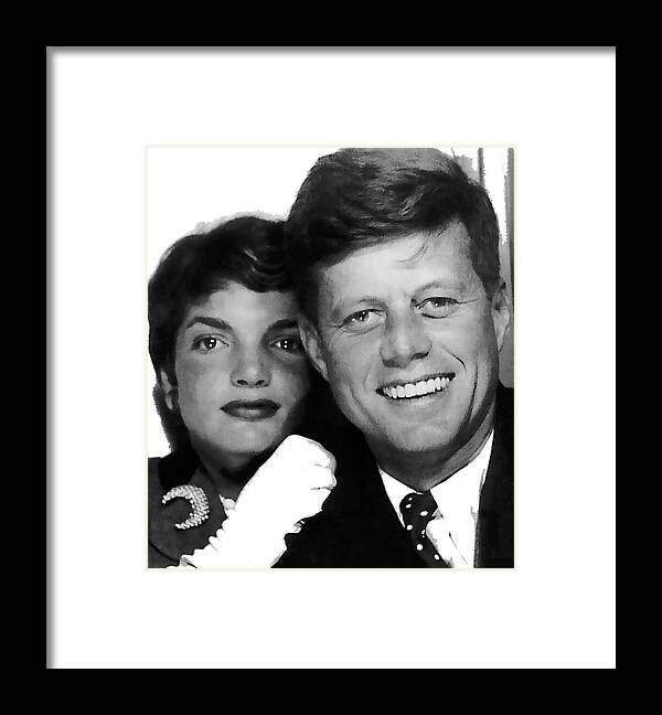 Jackie And Jack Kennedy Photo Booth Circa 1953 Framed Print featuring the photograph Jackie and Jack kennedy photo booth circa 1953-2015 by David Lee Guss