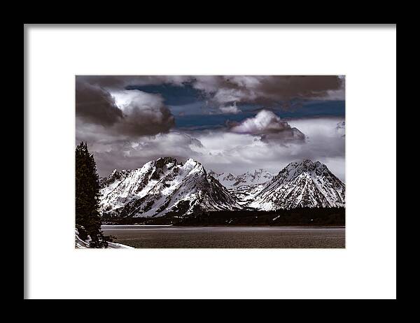 Jackson Hole Framed Print featuring the photograph Jackson Lake Peaks by G Lamar Yancy