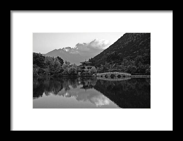 Asia Framed Print featuring the photograph Jade Dragon Snow Mountain by Michele Burgess
