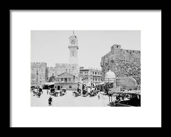 Jaffa Gate Framed Print featuring the photograph Jaffa Gate 1907 by Munir Alawi