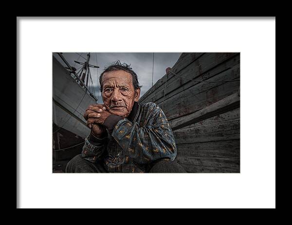 Portrait Framed Print featuring the photograph Jakarta Shipyard by Ken Koskela