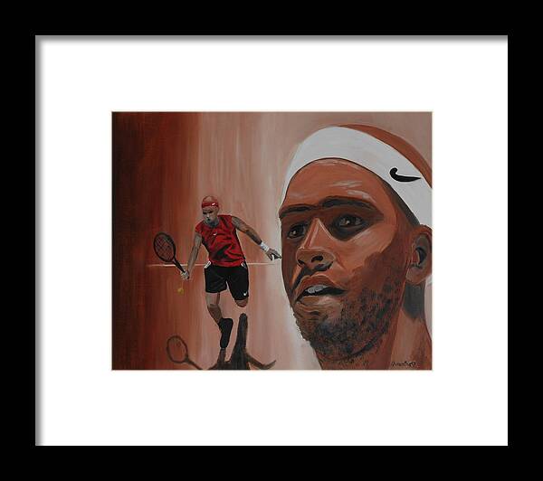 James Framed Print featuring the painting James Blake by Quwatha Valentine