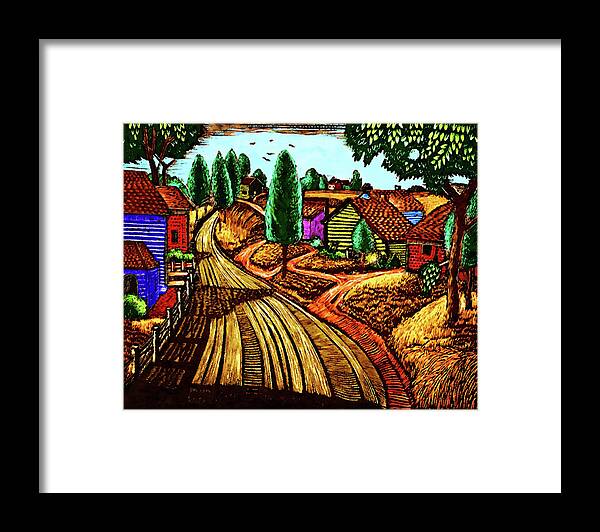 James Lesesne Wells Framed Print featuring the digital art James Lesesne Wells' Farmlands by Timothy Bulone