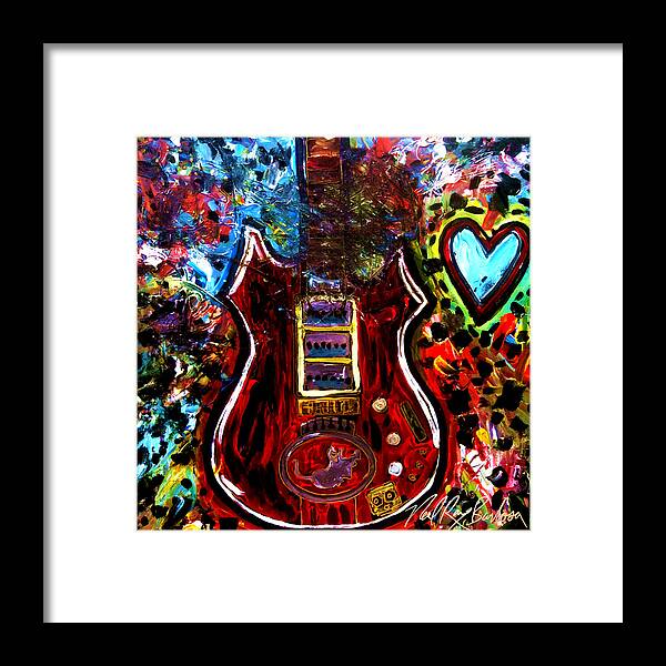 Jerry Garcia Framed Print featuring the painting Jaming with Garcia by Neal Barbosa