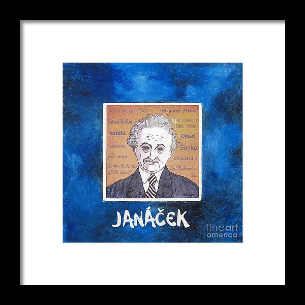 Janacek Framed Print featuring the mixed media Janacek by Paul Helm
