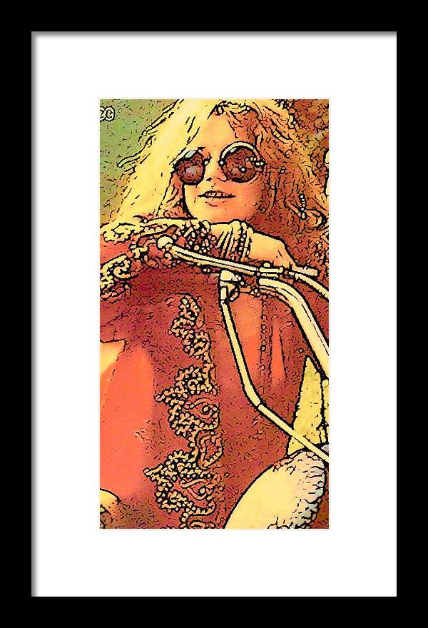 Janis Joplin Framed Print featuring the photograph Janis Joplin by Lisa Dunn