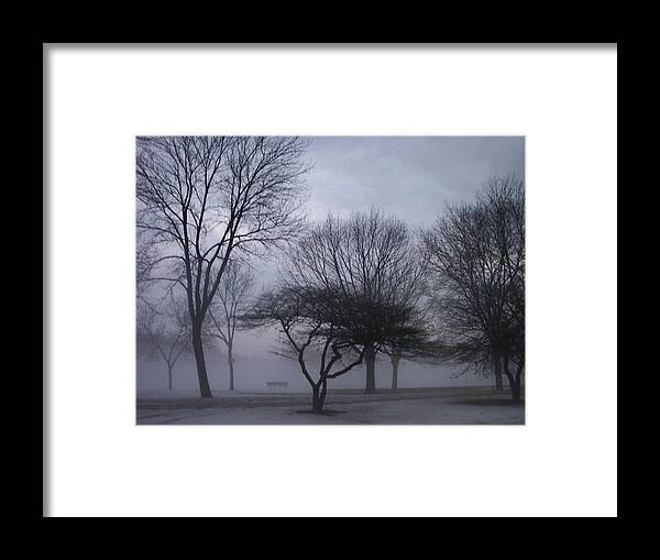 January Framed Print featuring the photograph January fog 6 by Anita Burgermeister