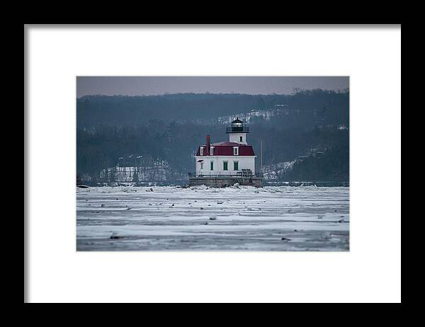 Lighthouse Framed Print featuring the photograph January Morning at Esopus Light by Jeff Severson