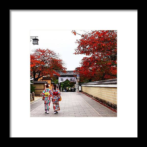 Beautiful Framed Print featuring the photograph #japan #kyoto#gion#beautiful #cute by Keisuke Fujita