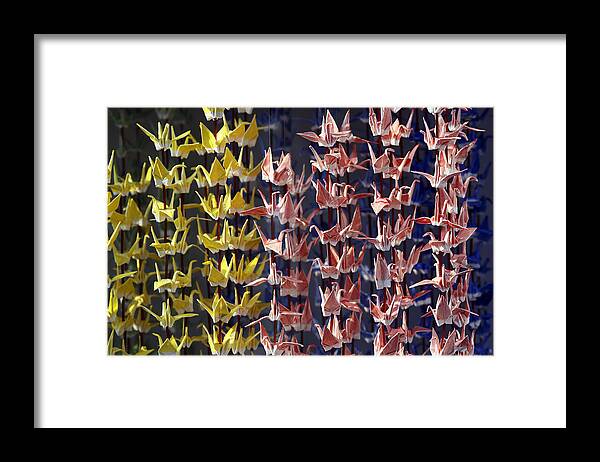 Cranes Framed Print featuring the photograph Japanese Cranes by David Harding