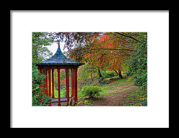 Japanese Garden Framed Print featuring the photograph Japanese Garden by Lilia S