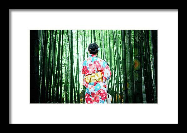 Japan Framed Print featuring the photograph Midori Geisha by Anonymous
