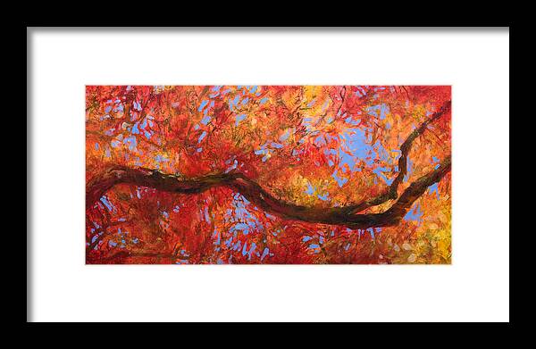 Artist Framed Print featuring the painting Japanese Maple Recline by Rich Houck