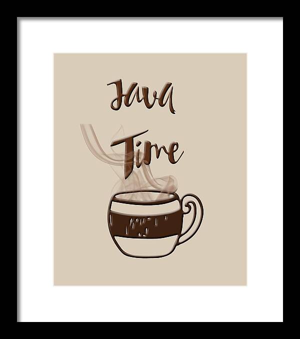 Coffee Framed Print featuring the photograph Java Time - Steaming Coffee Cup by Joann Vitali