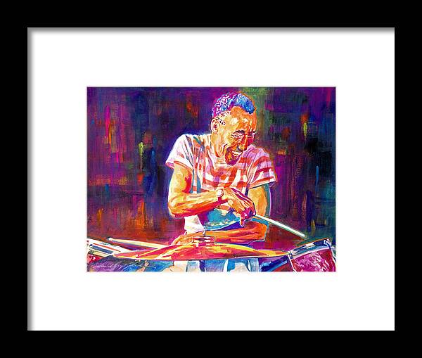 Jazz Artwork Framed Print featuring the painting Jazz Beat by David Lloyd Glover