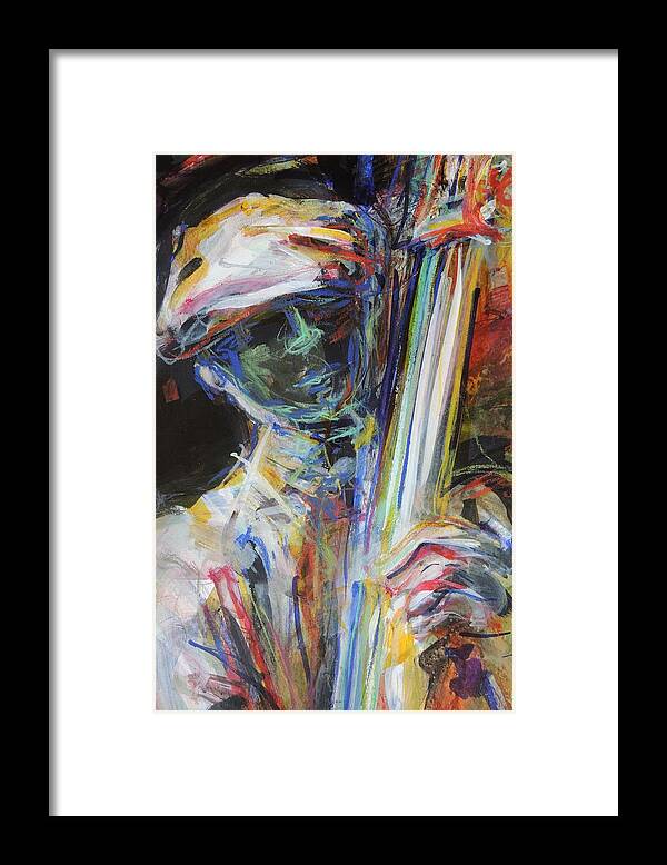 Schiros Framed Print featuring the painting Jazz Man by Mary Schiros
