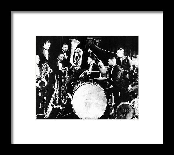 1925 Framed Print featuring the photograph JAZZ MUSICIANS, c1925 by Granger