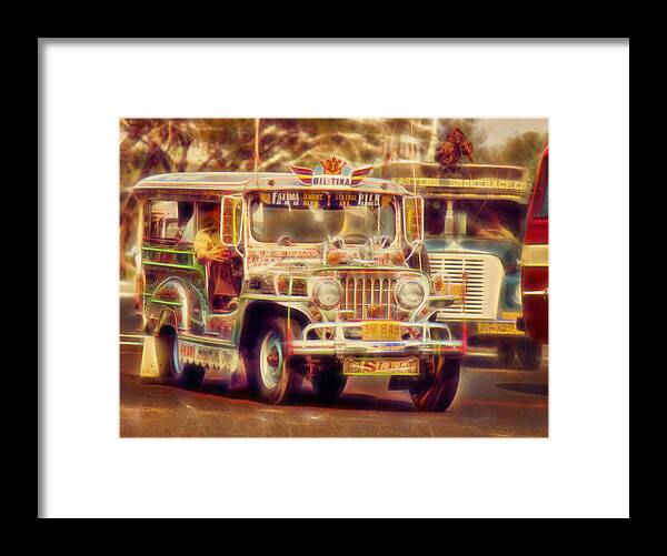 Jeepney Framed Print featuring the photograph Jeepney Manila by David French