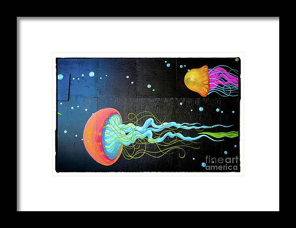 Graffiti Framed Print featuring the photograph Jellies - Graffiti by Colleen Kammerer