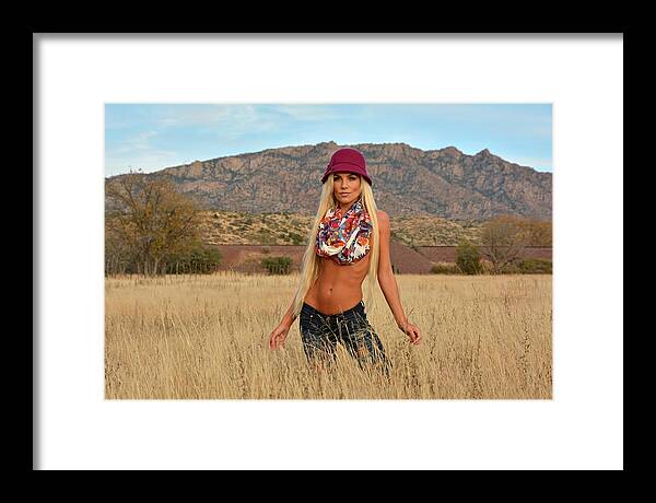 Model Framed Print featuring the photograph Jen Republic by Steve Snyder