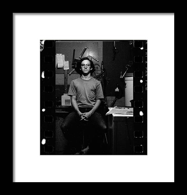 Photographer Framed Print featuring the photograph Self Portrait, in Darkroom, 1972 by Jeremy Butler