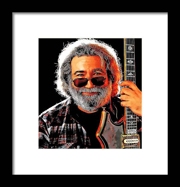 Jerry Garcia Framed Print featuring the mixed media Jerry Garcia The Grateful Dead by Marvin Blaine