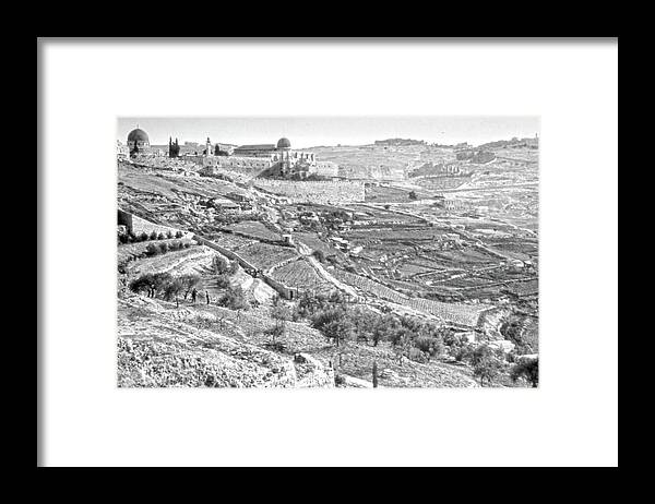 Jerusalem City Framed Print featuring the photograph Jerusalem City 1950 by Munir Alawi