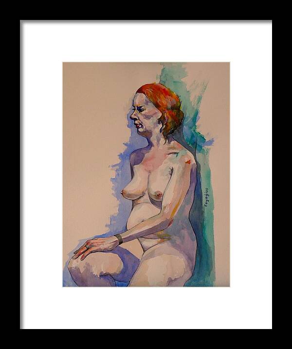 Watercolour Framed Print featuring the painting Jessica by Ray Agius