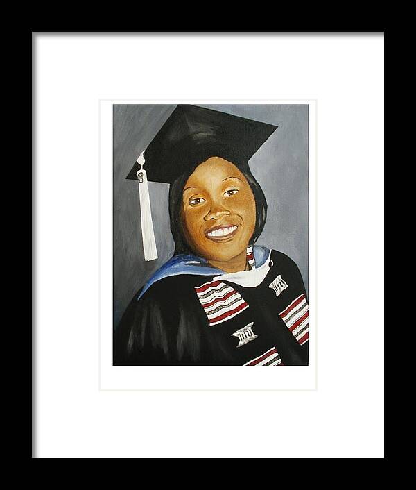 Portrait Framed Print featuring the painting Jessie by Angelo Thomas