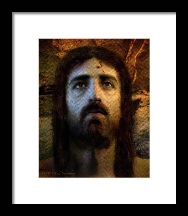 Shroud Of Turin Framed Print featuring the digital art Jesus Alive Again by Ray Downing