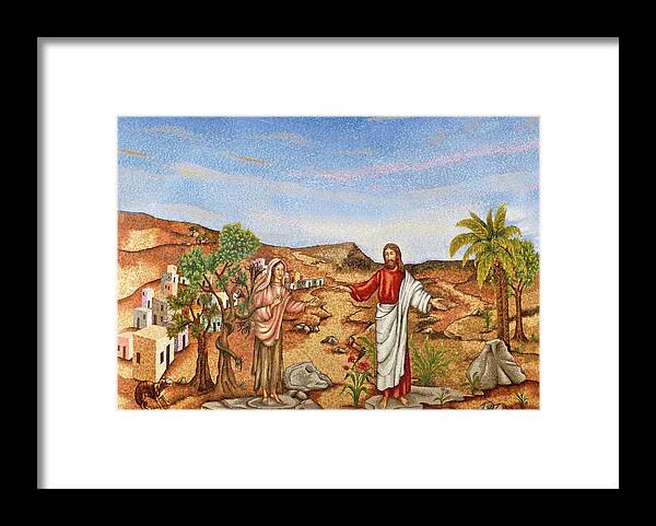 Jesus Framed Print featuring the photograph Jesus and Mary Magdalane by Munir Alawi