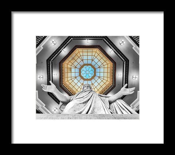 American Kiwi Photo Framed Print featuring the photograph Jesus Halo by Mark Dodd
