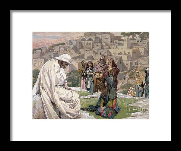 Jesus Framed Print featuring the painting Jesus Wept by Tissot